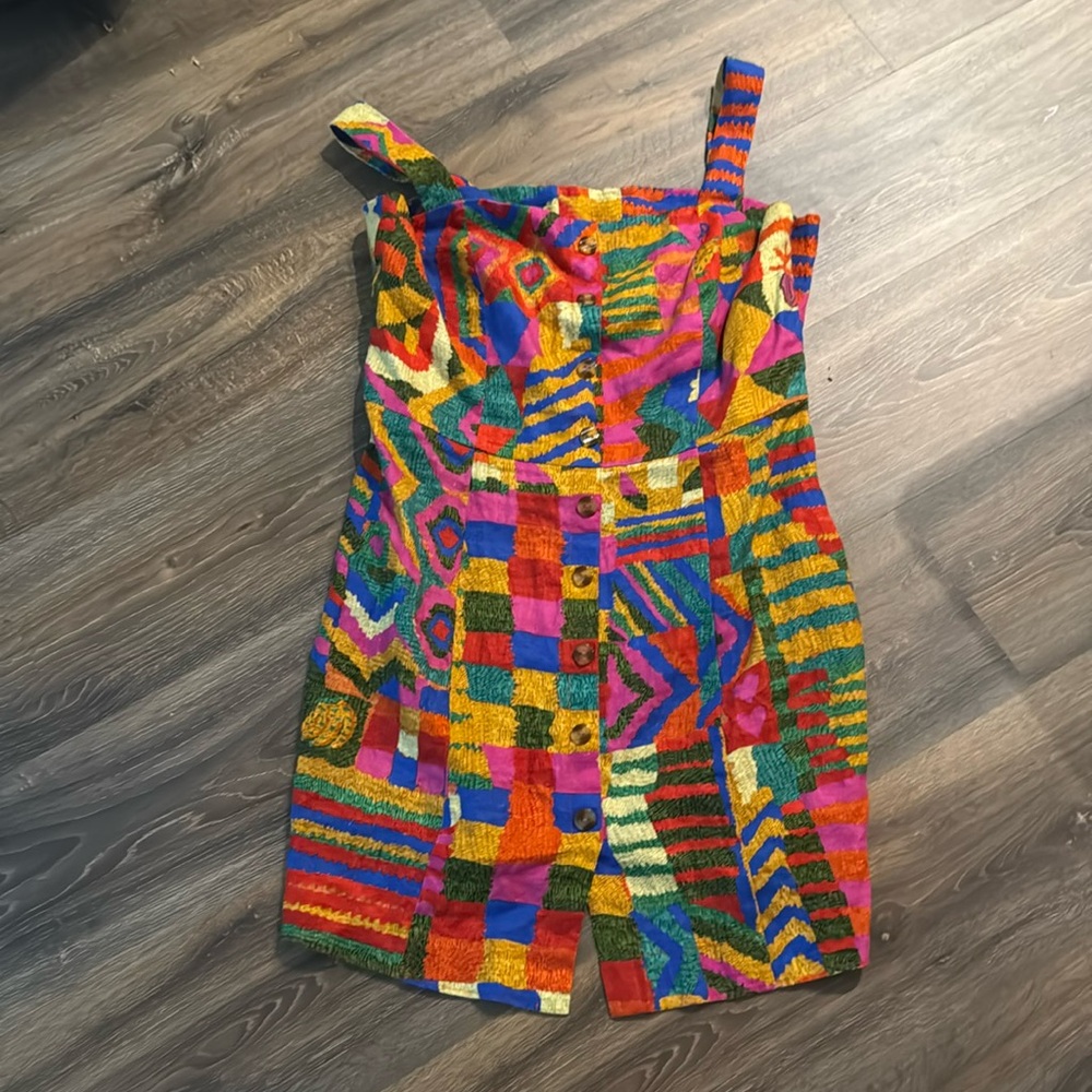 FARM Rio Multicolor Patchwork Dress